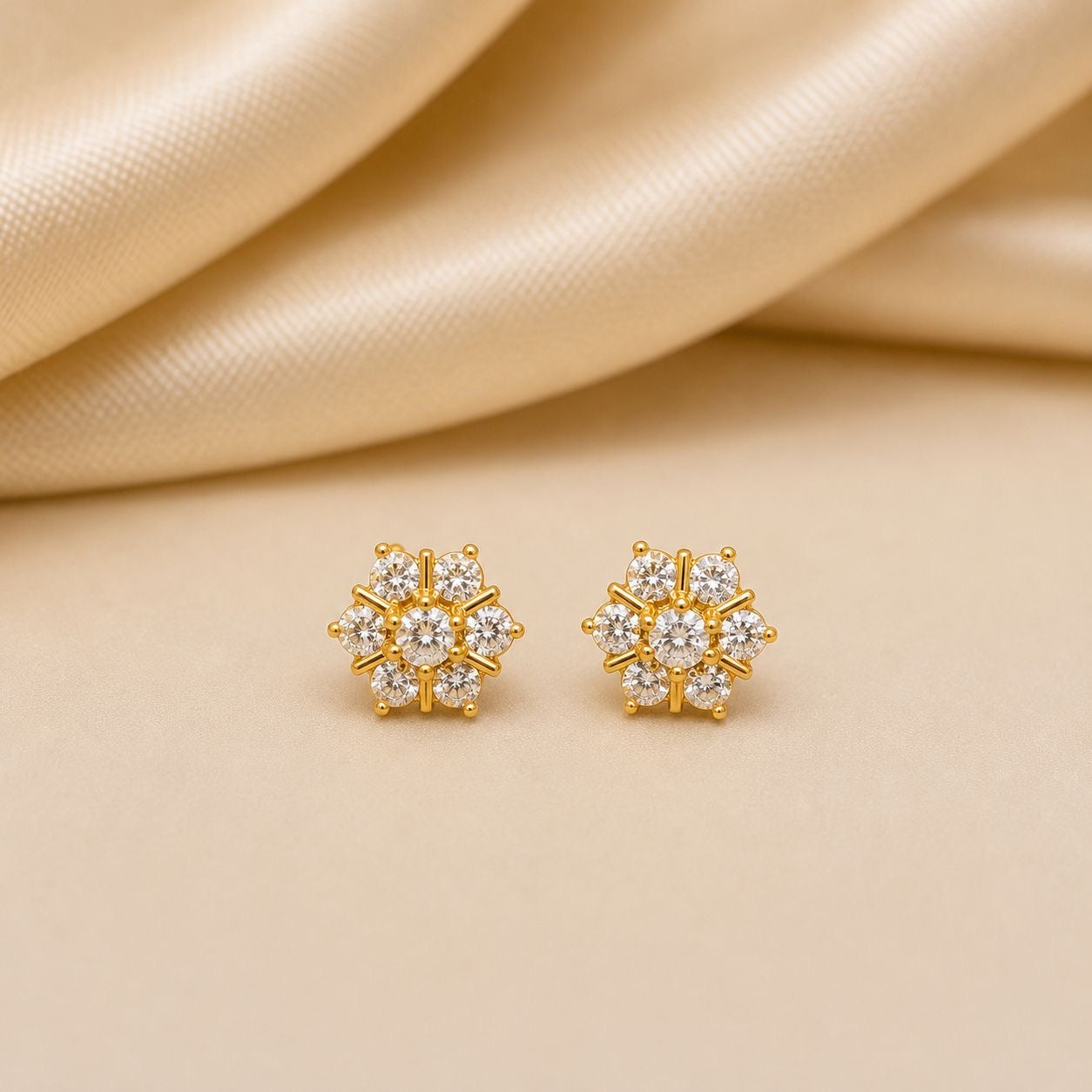 Tarika Diamond Bloom Studs