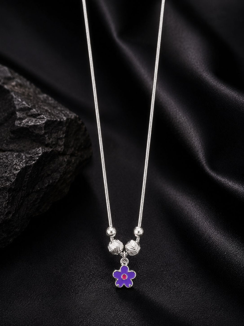 Lilac Charm Silver Chain