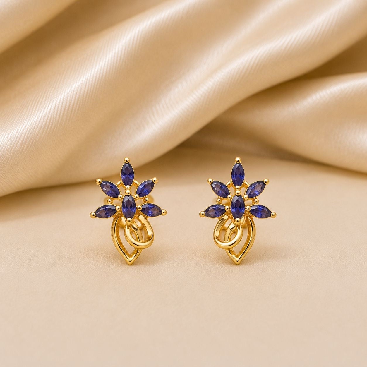 Royal Orchid Marquise Earrings