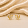 Twin Swirl Heart Earrings