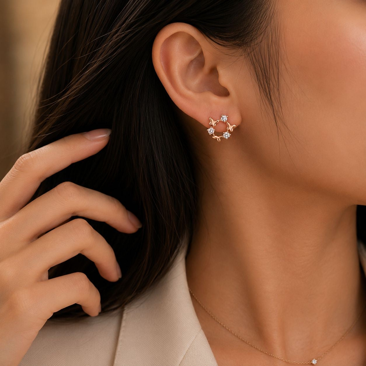 Whimsical Butterfly Orbit Studs