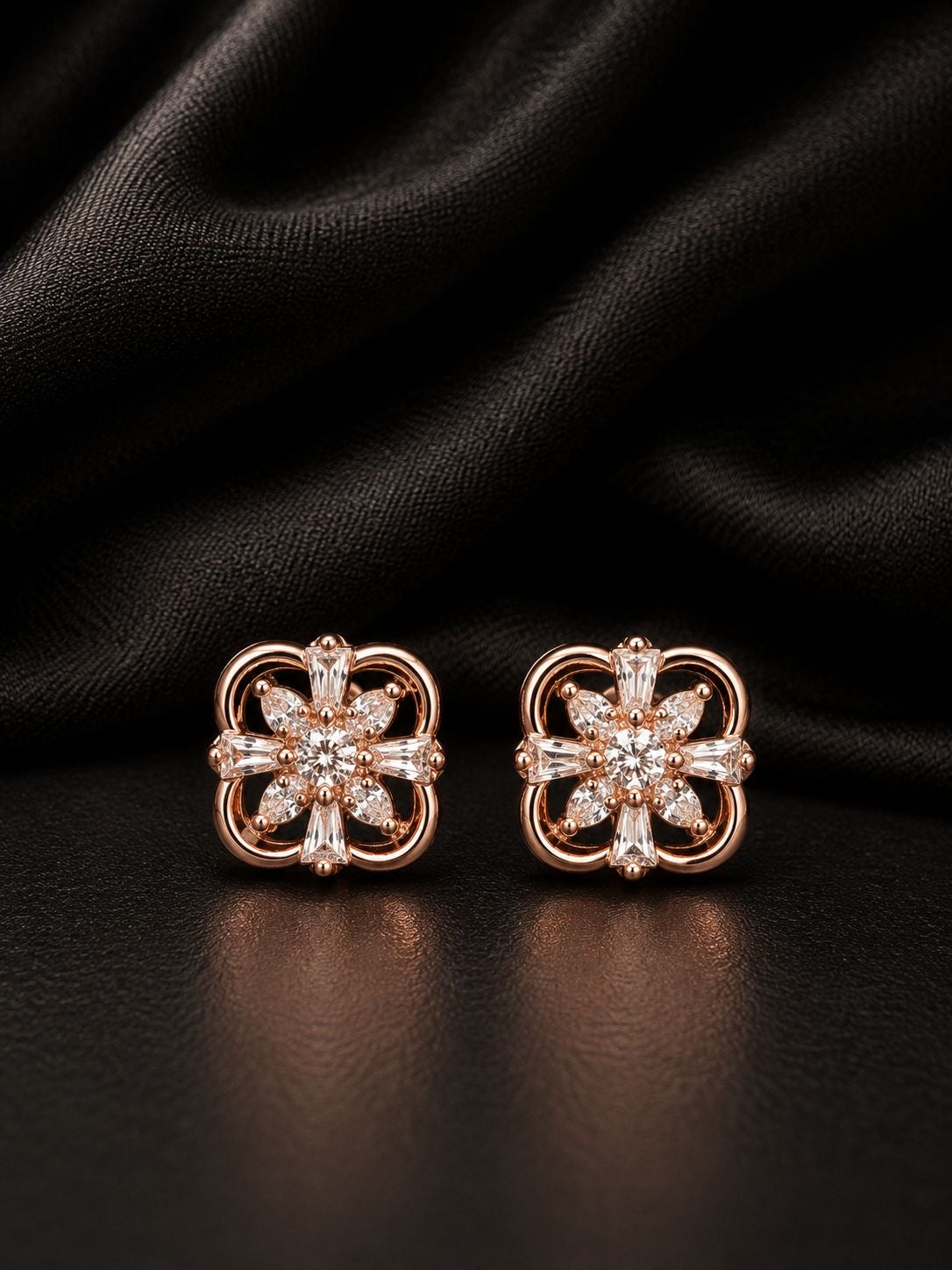 Avantika Lattice Square Studs