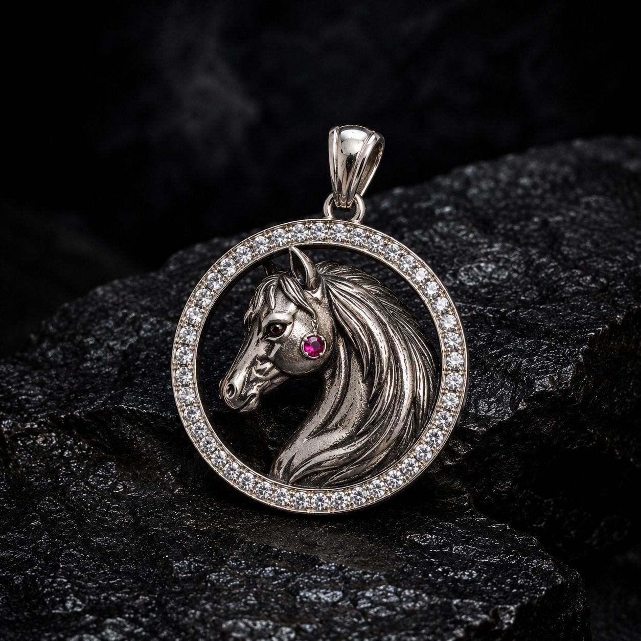 The Noble Horse Medallion Pendant