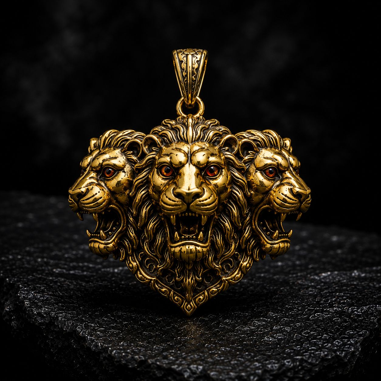 The Trimukha Leo Pendant