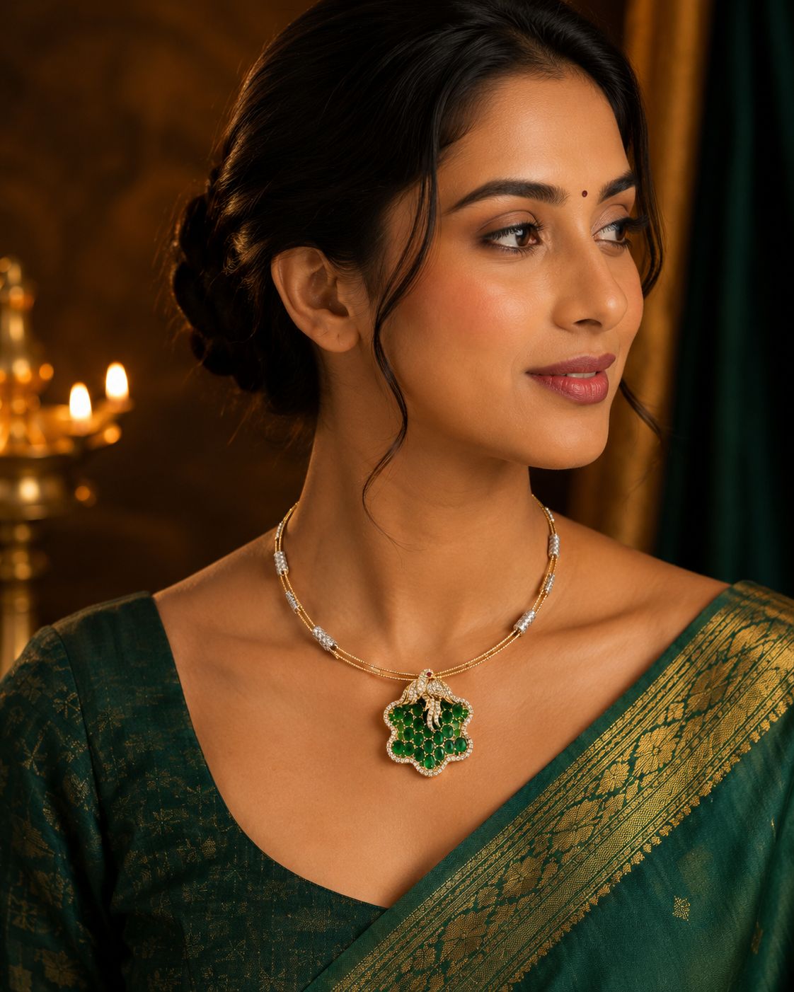 The Emerald Blossom Necklace