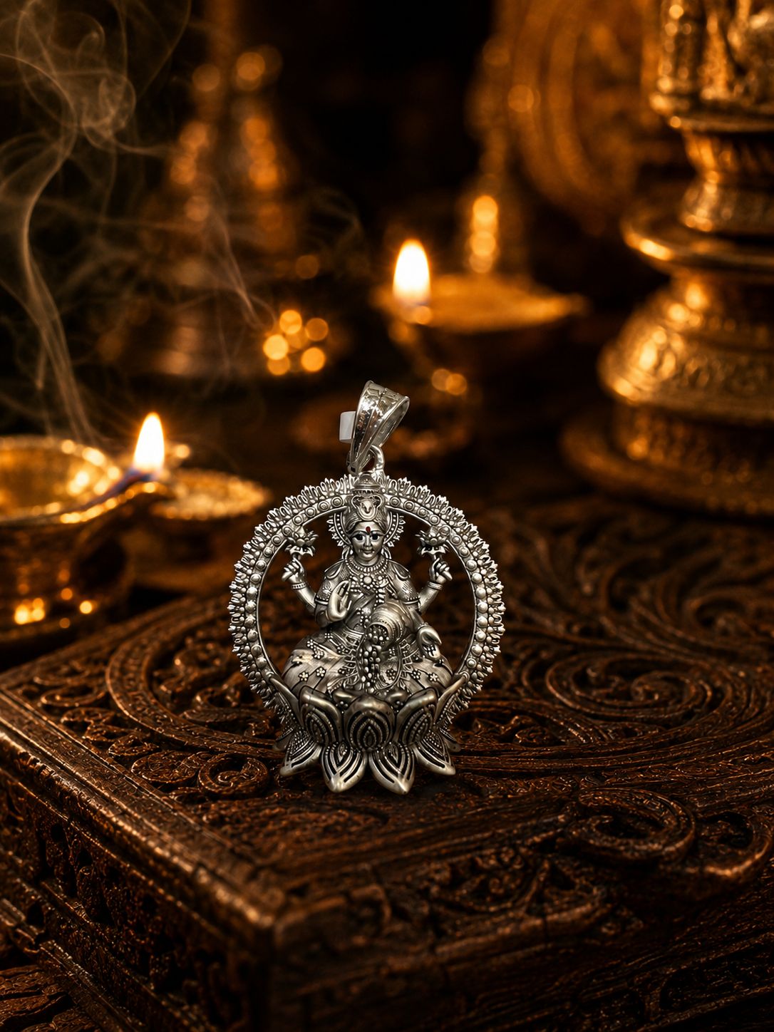 Antique Gajalakshmi pendant