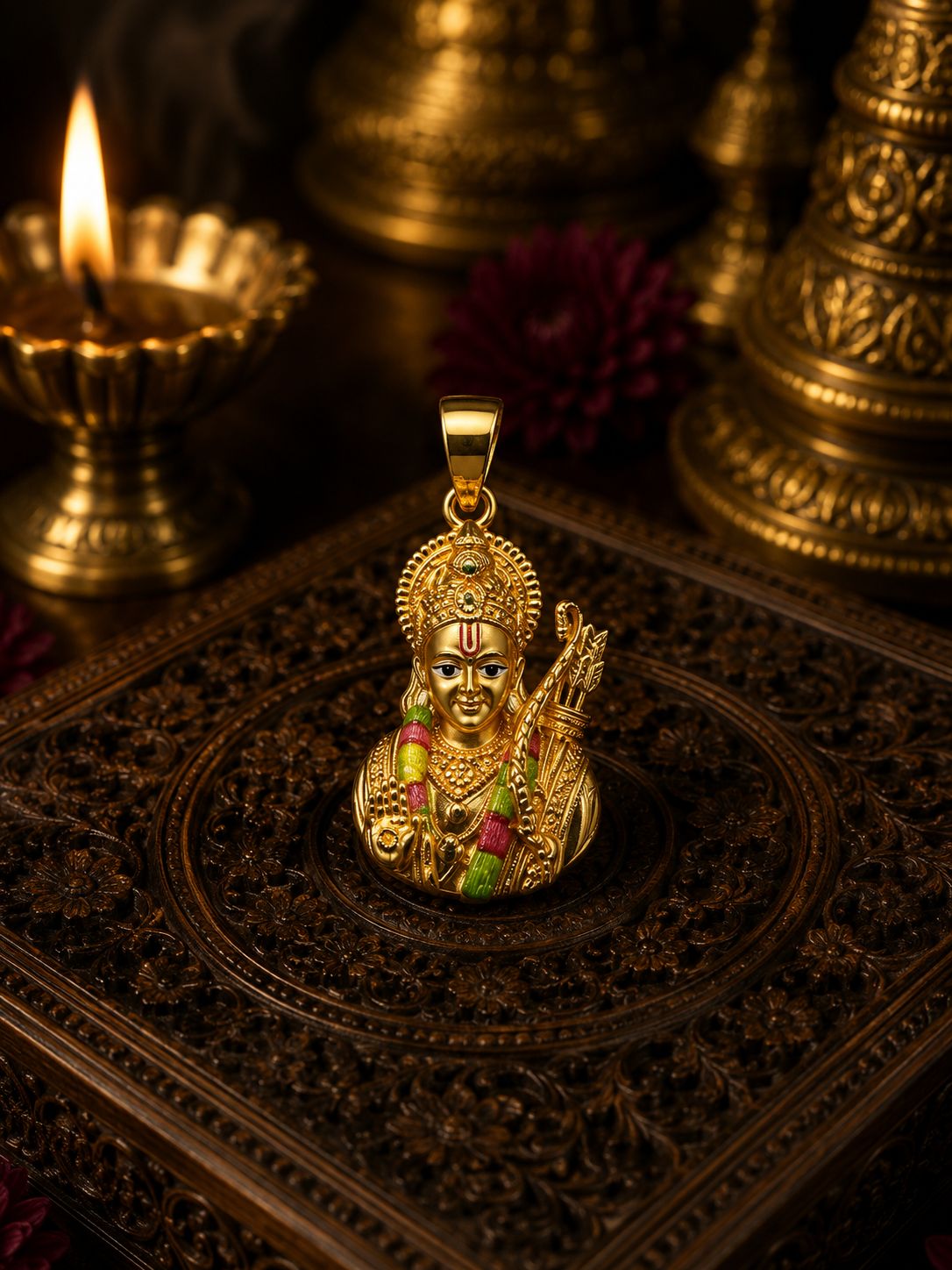 The Ayodhya Gold Icon Pendant