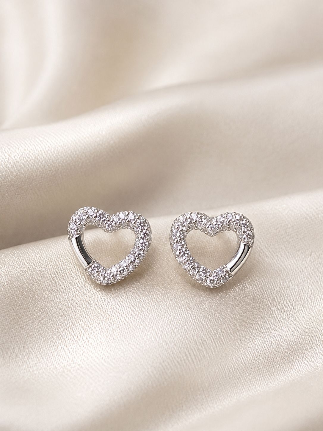 Glimmering Heart Studs