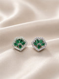 Jade Orchid Clusters Studs