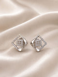 Sparkling Geometric Squares Studs