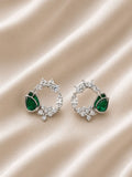 Emerald Tulip Wreath Studs