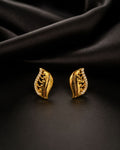 Navya Wave Leaf Studs