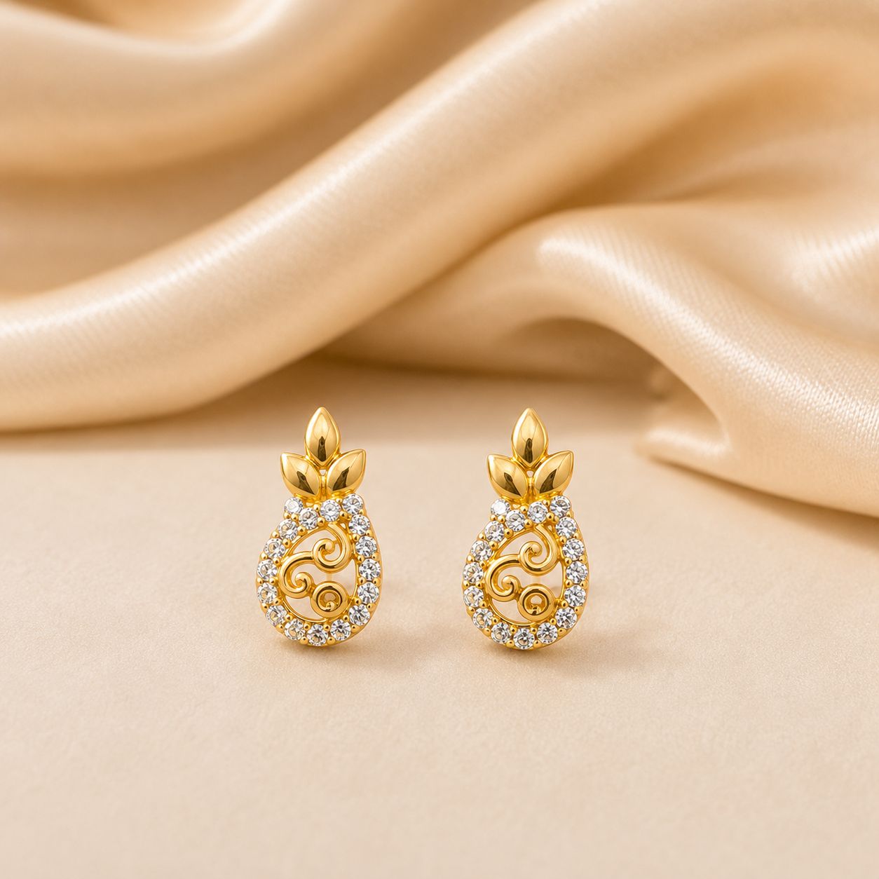 Kriti Paisley Crown Studs