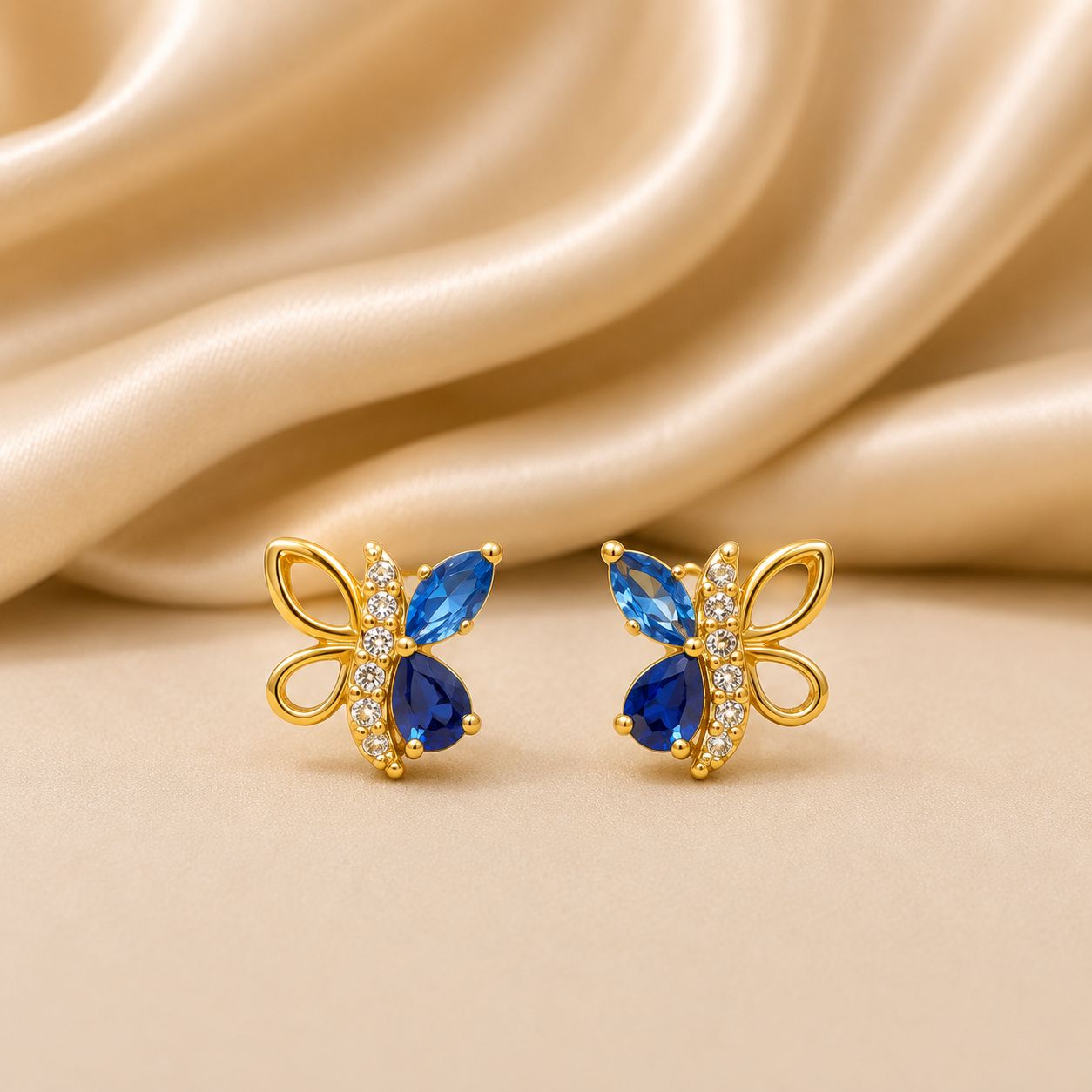 Azure Flutter Studs
