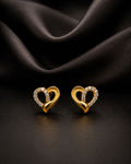 Rhea Contour Heart Earrings