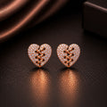 The Tied Heart Pave Studs