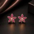 Crimson Orchid Pave Studs