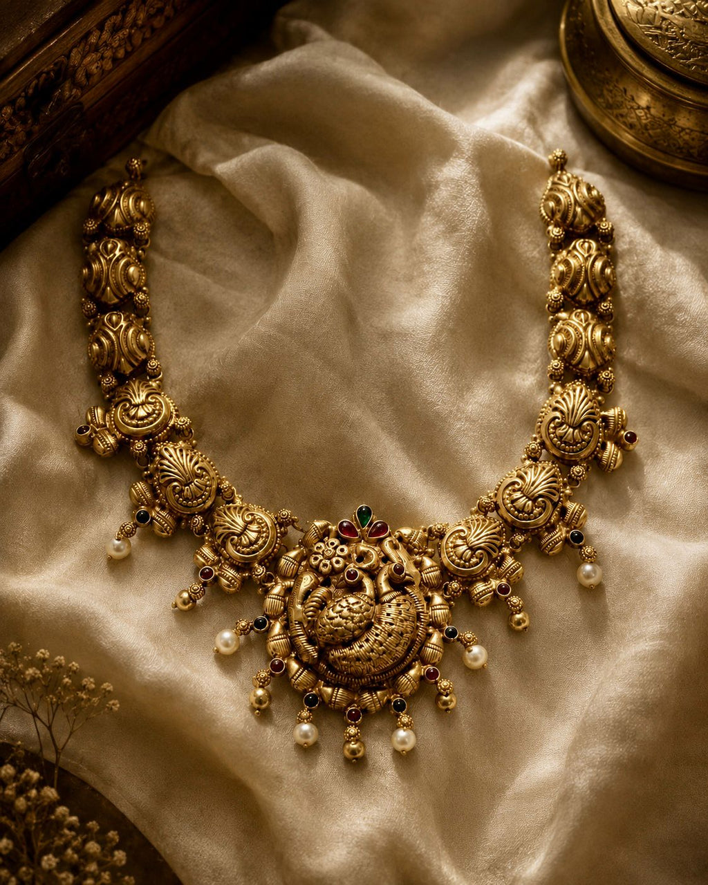 PEACOCK ANTIQUE NECKLACE