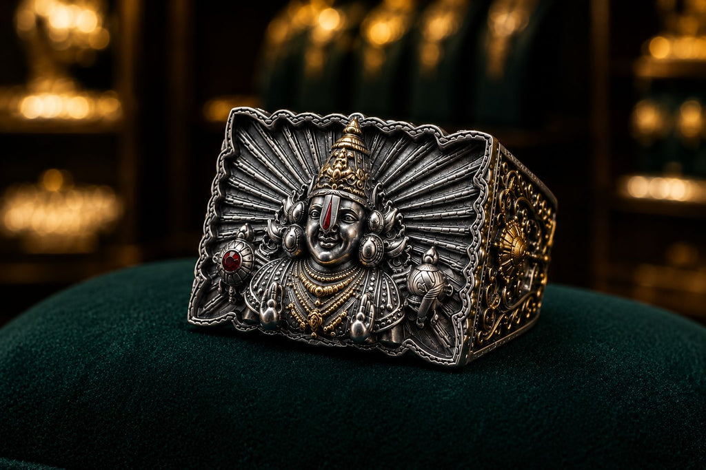 Lord Balaji Antique Finish Rings