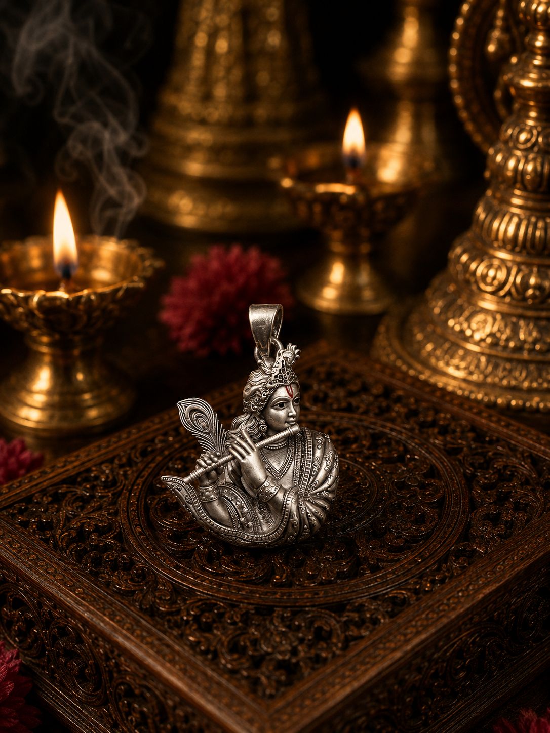 Divine Krishna Flute Pendant