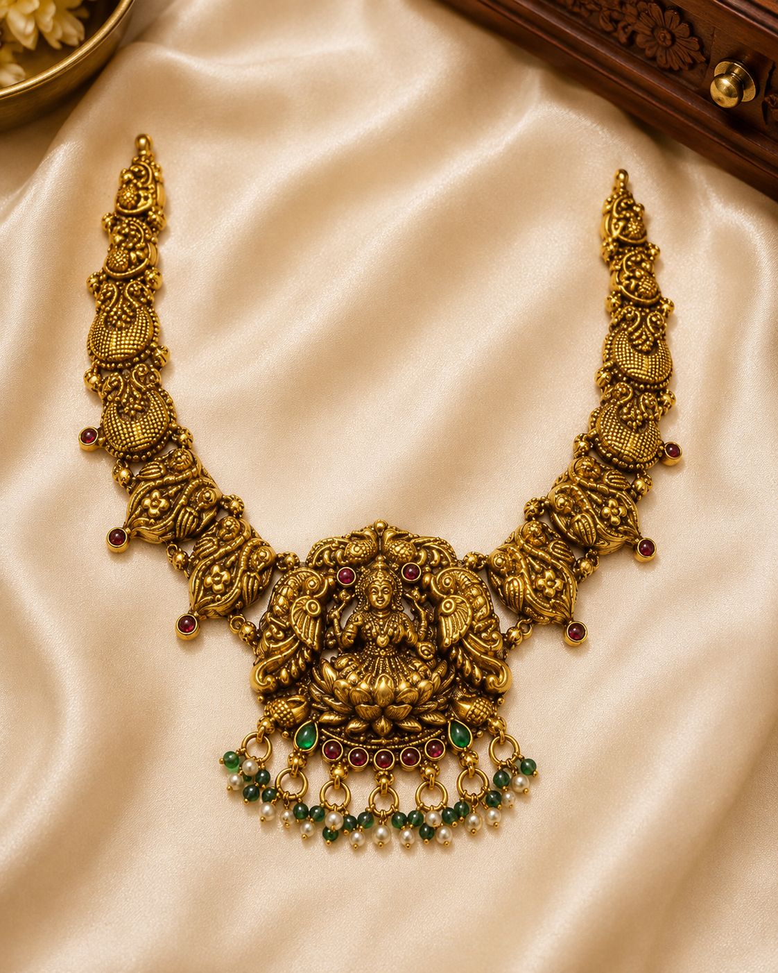 Peacock Lakshmi Heritage Necklace
