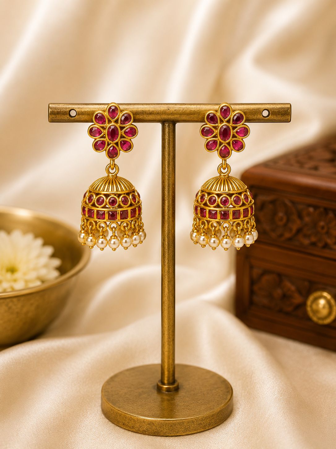 Ruby Pushpa Jhumka