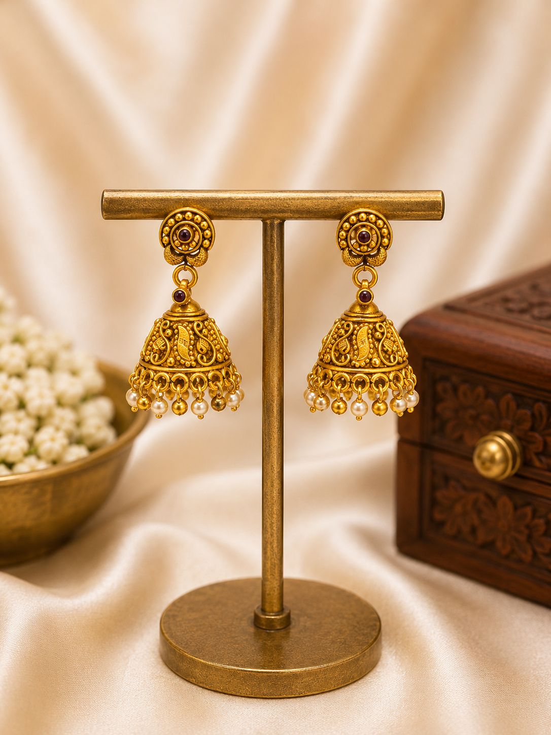 Nakshi Pearl Jhumka