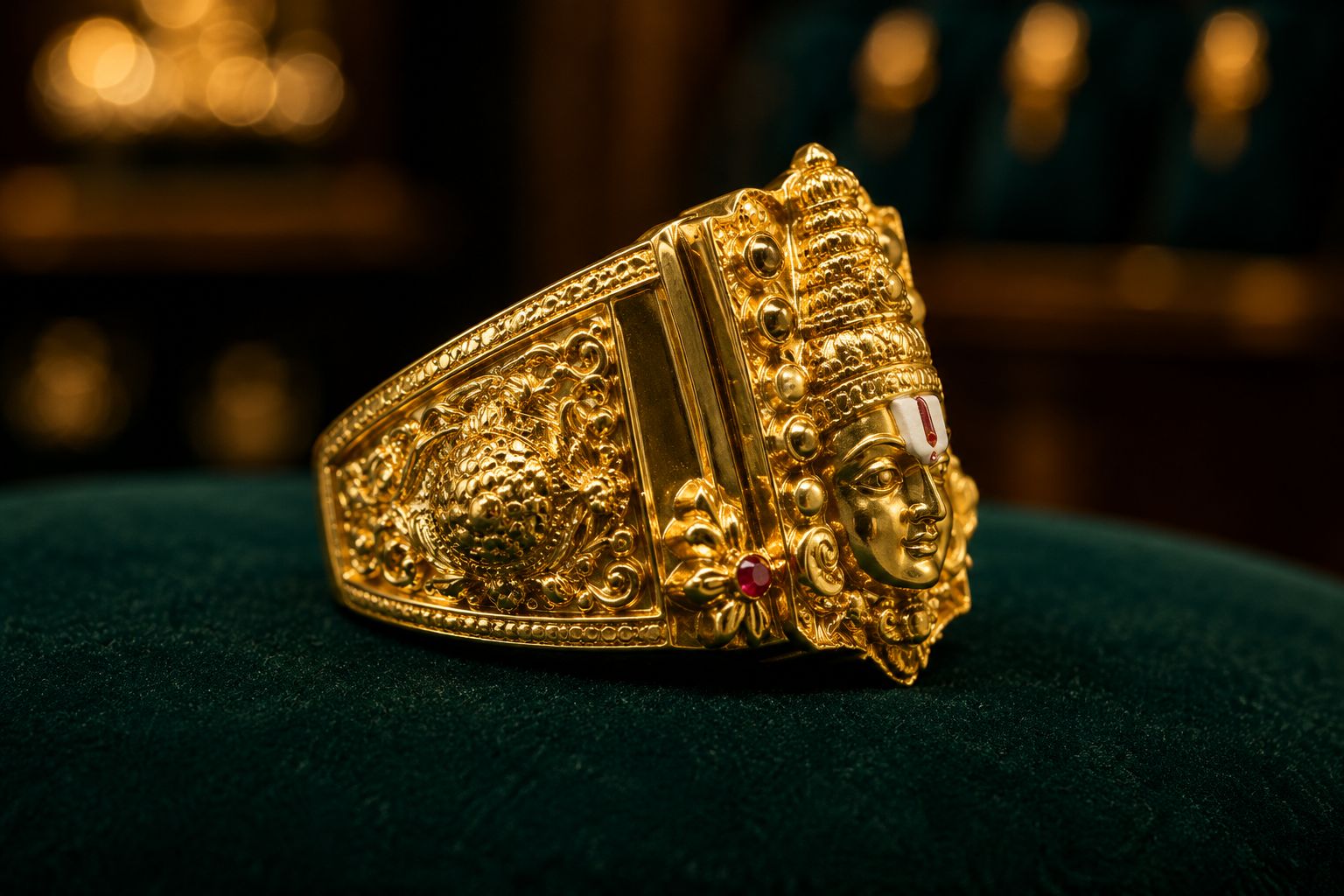 GOLD FINISH BALAJI RING