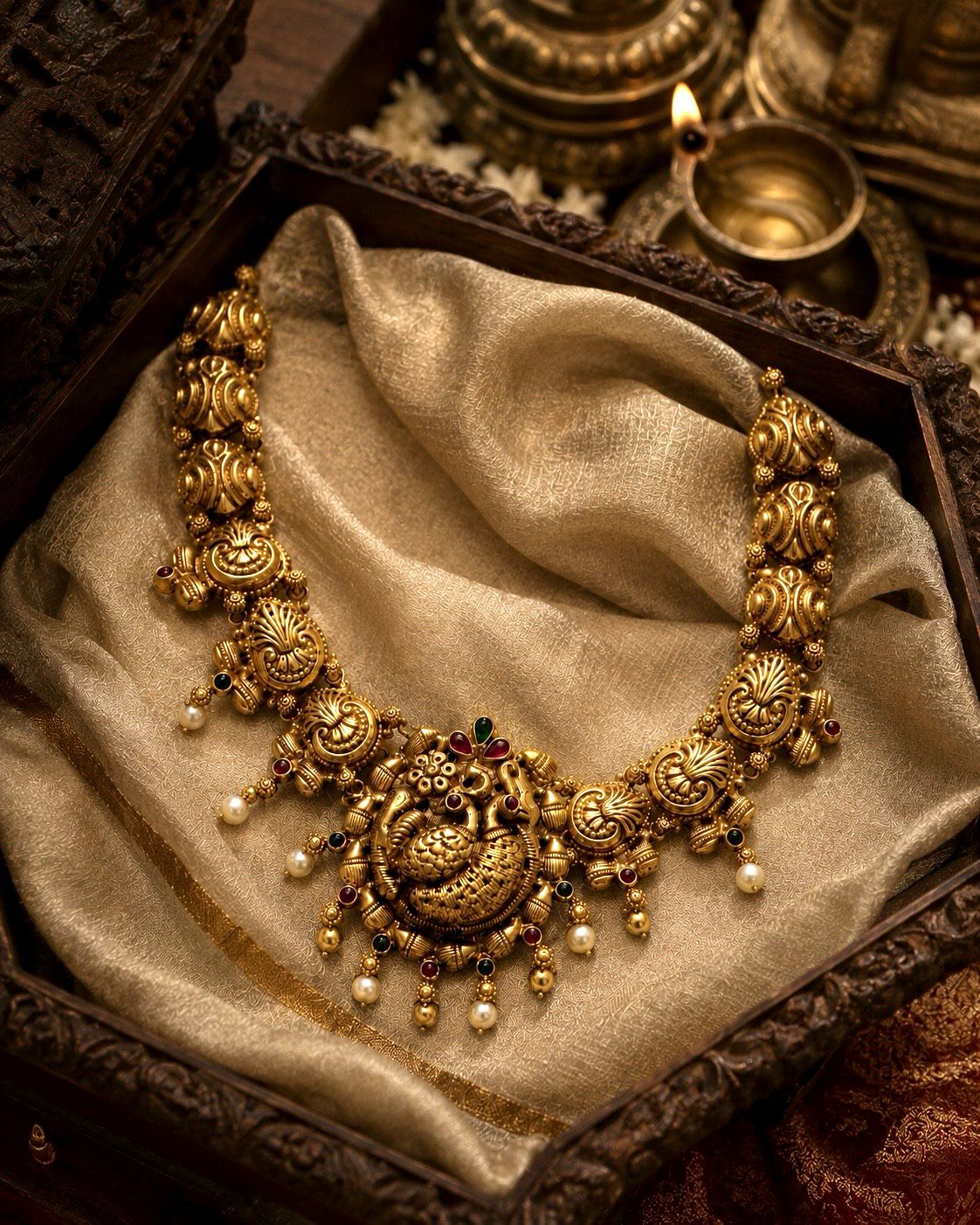PEACOCK ANTIQUE NECKLACE